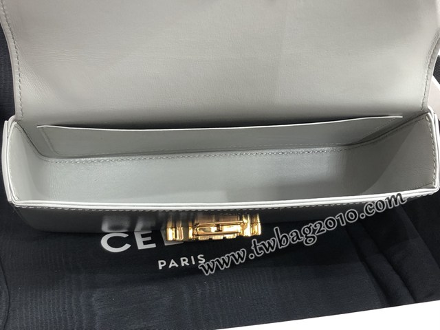 Celine專櫃2023新款小號亮澤牛皮革鏈條包 賽琳凱旋門鎖扣金屬鏈條腋下包 sldj2402